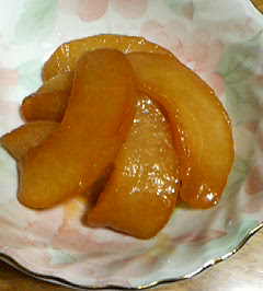 梨のカラメルコンポートの画像