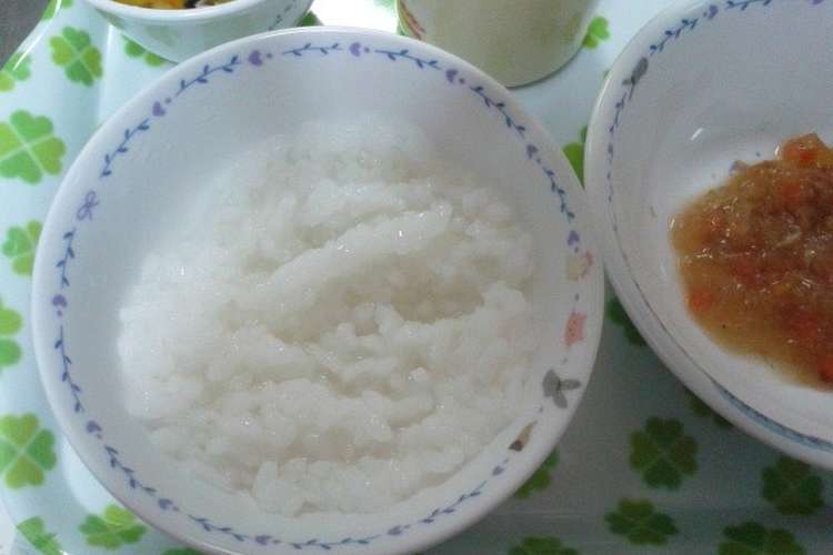離乳食中期 ずぼら軟飯 お粥でも レシピ 作り方 By こぶたんぽぽ クックパッド 簡単おいしいみんなのレシピが360万品