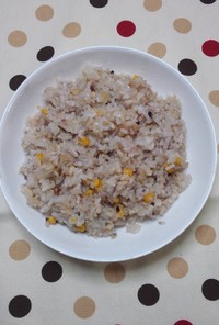 土鍋で雑穀米、発芽玄米、コーン入りご飯！