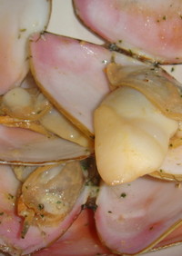 平貝のガーリックオイル蒸し