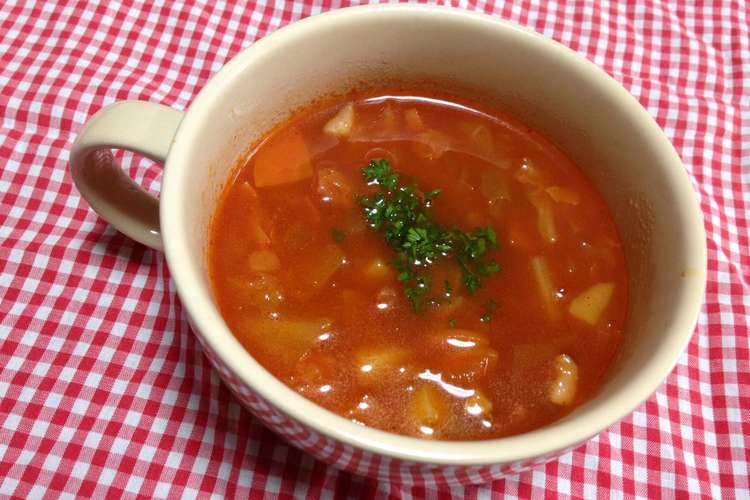 トマトジュースdeミネストローネ レシピ 作り方 By キミキミ クックパッド 簡単おいしいみんなのレシピが352万品