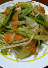 小松菜で野菜炒め