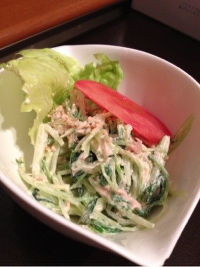 超簡単＆美味しい水菜のサラダの写真