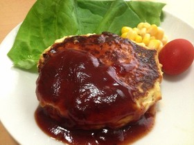 お手軽豆腐ハンバーグ【肉&パン粉不要】
