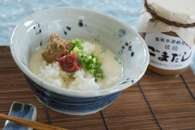 ごまだし豆乳茶漬け