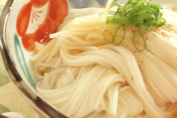 オレンジ麺つゆで ぶっかけひやむぎ レシピ 作り方 By まんまるらあて クックパッド