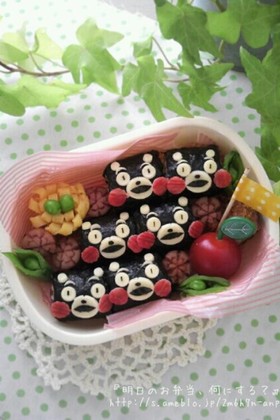 簡単♪可愛い♪キャラ弁当☆くまモン大集合
