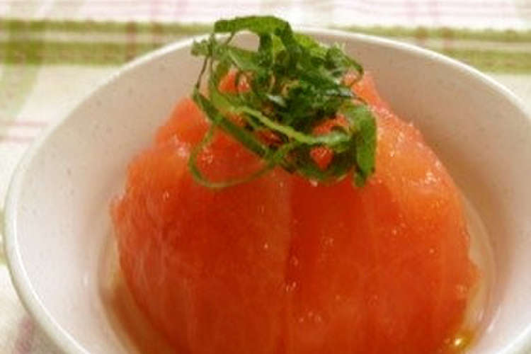 湯むきトマトの酢の物 レシピ 作り方 By にっくぅ クックパッド
