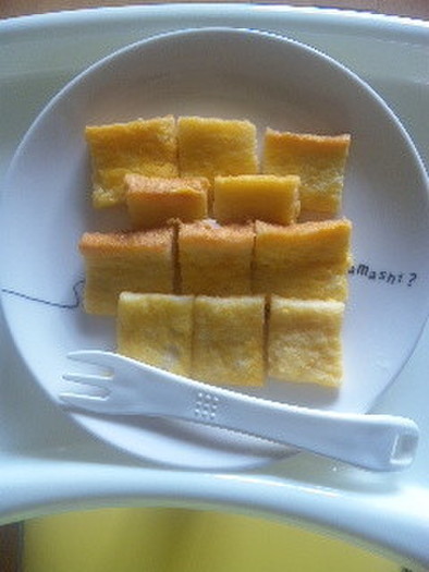 離乳食☆ふわふわオレンジフレンチトーストの写真