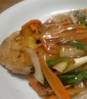 かれいの甘酢野菜あんかけ