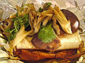 きのこと豆腐のホイル焼き