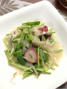 壬生菜とタコのさっぱりサラダの画像