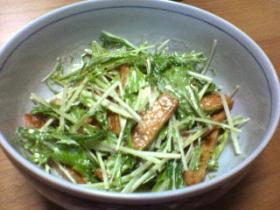 ◎水菜とじゃこ天のごまマヨサラダ◎~お手軽副菜~