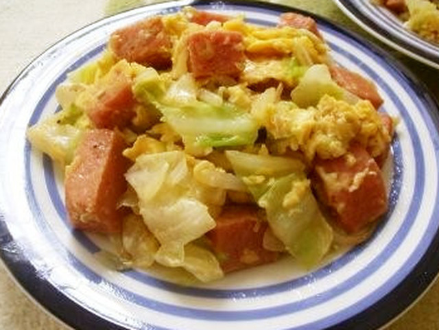 スパム入りキャベツともやしの卵炒め レシピ 作り方 By えれぼん クックパッド