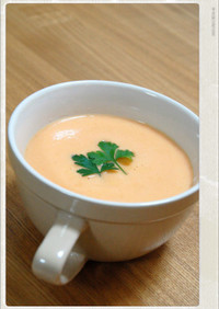 豆腐で作る「キャロット豆乳スープ」