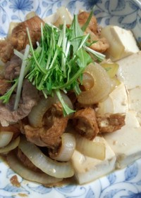 仙台麩を使った肉豆腐