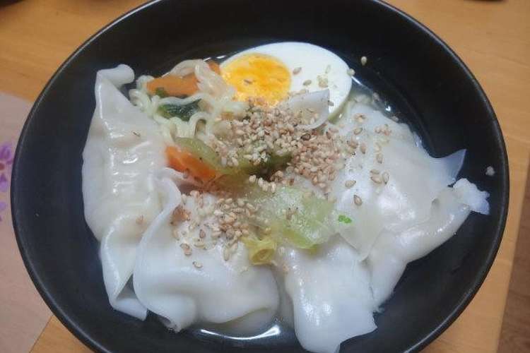 野菜たっぷりワンタン塩ラーメン レシピ 作り方 By ばんちゃんママ クックパッド 簡単おいしいみんなのレシピが349万品