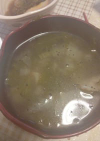 塩麹タケノコとセロリのスープ
