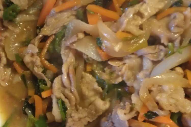 肉野菜炒め 豚肉 玉ねぎ ほうれん草 レシピ 作り方 By すずからうえ クックパッド 簡単おいしいみんなのレシピが352万品