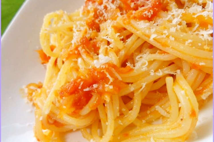 スパゲッティトマトソース レシピ 作り方 By いいかげん減塩料理 クックパッド 簡単おいしいみんなのレシピが375万品