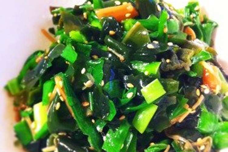 簡単おつまみ ニラワカメの韓国風酢の物 レシピ 作り方 By まゆみん73 クックパッド 簡単おいしいみんなのレシピが361万品
