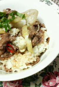 ニンニク香る✿牛肉レンコン飯❀
