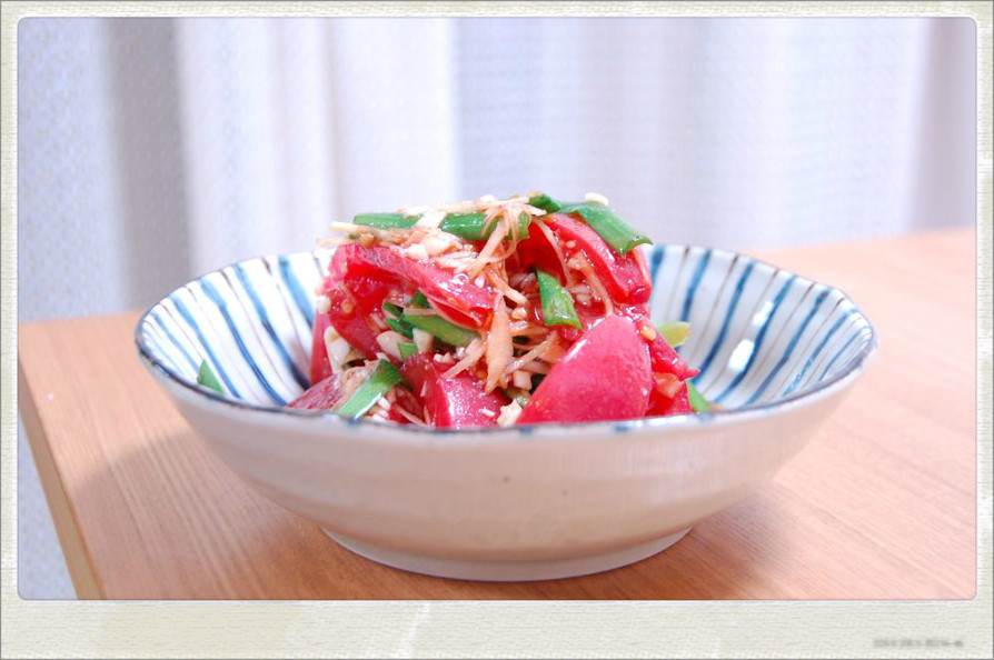 トマトとニラのナムル風サラダの画像