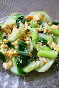 冷たい青梗菜と卵の中華風な箸休め