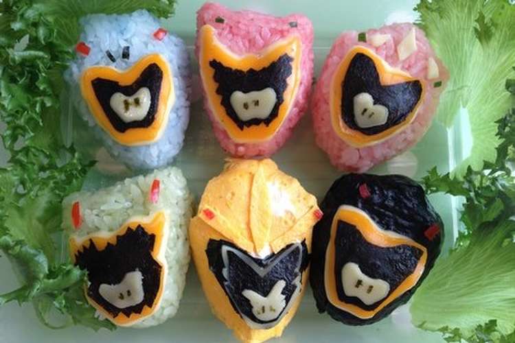 キャラ弁 キョウリュウジャー 全員集合 レシピ 作り方 By Kaori6255 クックパッド 簡単おいしいみんなのレシピが373万品