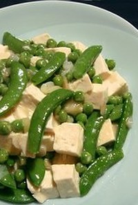 季節野菜と豆腐の炒め（翡翠豆腐）