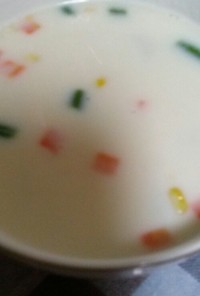 ホタテの稚貝のコーンスープ