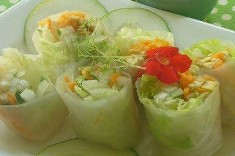 ベジタリアン テンペ入り生春巻き レシピ 作り方 By ママフィオ クックパッド