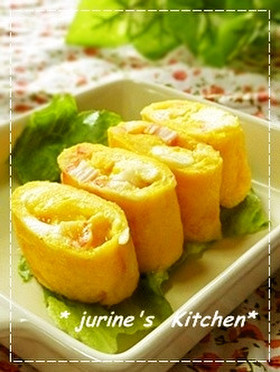 ✿クリームチーズinカニカマ卵焼き✿