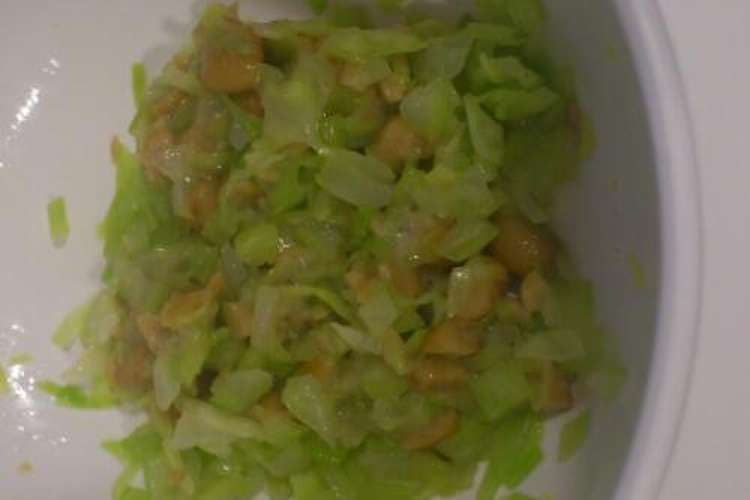 離乳食中期 キャベツ納豆和え レシピ 作り方 By ひなぽんたろ クックパッド 簡単おいしいみんなのレシピが360万品