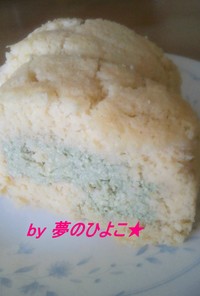 抹茶豆腐クリームのおからロールケーキ