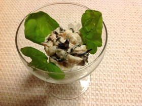 鶏皮とフジッコ塩昆布の爽やか和え物