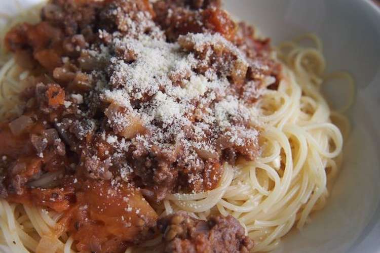 牛ひき肉とトマトのスパゲッティ レシピ 作り方 By うるさいママ クックパッド