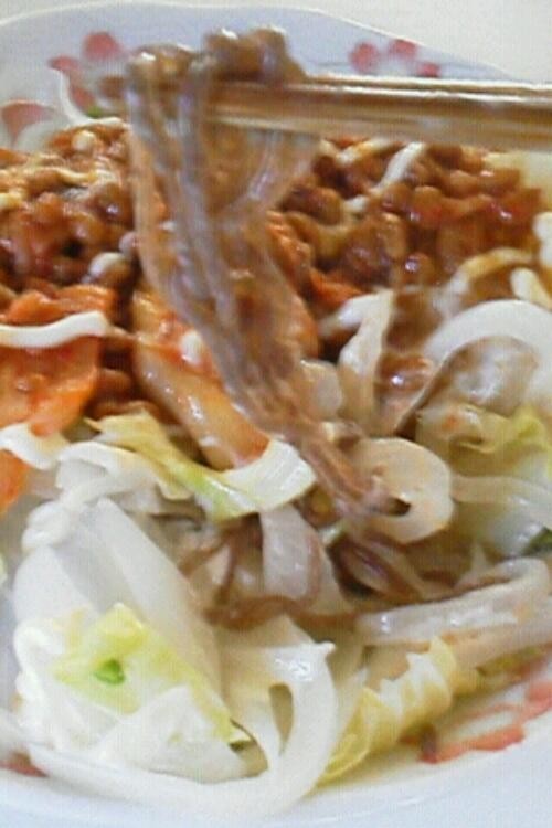 満腹！満足！納豆キムチのダイエット食の画像