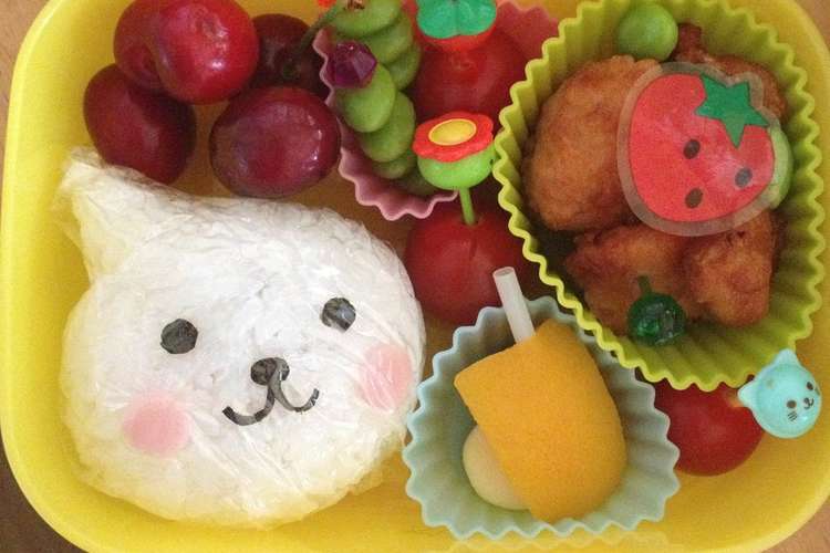 簡単 ｑｏｏキャラ弁 ジュース付き レシピ 作り方 By こゆこゆまる クックパッド 簡単おいしいみんなのレシピが359万品