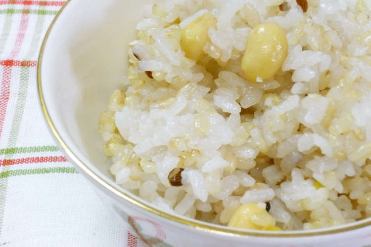 手抜き料理 玄米 雑穀 大豆入りごはん レシピ 作り方 By Hawaiipine クックパッド