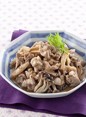 【ストック】豚肉ときのこの生姜さっぱり煮
