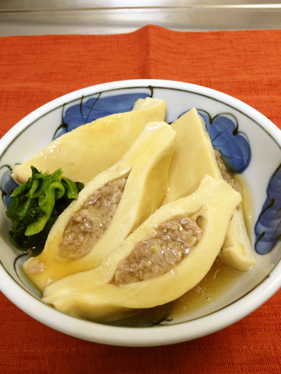 ふわふわ食感の高野豆腐のはさみ煮の写真