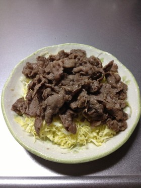 我が家の簡単牛薄切り肉焼き