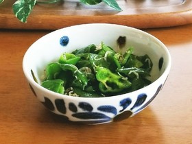 簡単美味しい♡じゃこピーマン