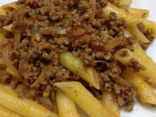 ひき肉 ケチャップで ペンネボロネーゼ風 レシピ 作り方 By カオリンｋ クックパッド