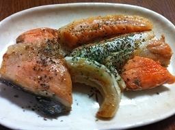 簡単！鮭ハラスと香草炒めの画像