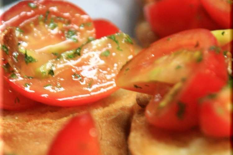 ガーリックトマトトースト レシピ 作り方 By 流 クックパッド 簡単おいしいみんなのレシピが355万品