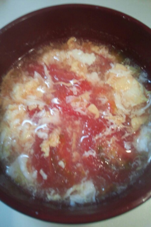 中華料理店の味を再現！トマトと卵のスープの画像
