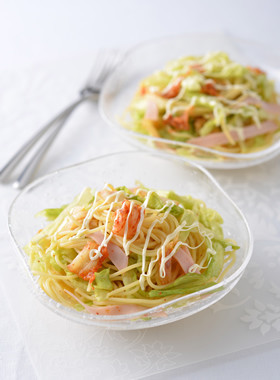 キムチとあえるだけ!冷製スパゲティ