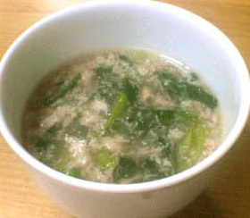 ◎カニと小松菜の中華スープ◎~お手軽汁物~